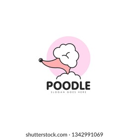 Poodle dog logo vector. Dog logo vector. Animal logo template