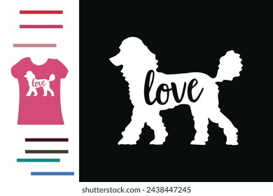 Pudel Hund Liebe T-Shirt Design