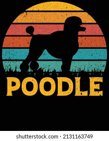 Poodle dog lovers t-shirts design