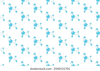 Poodle dog seamless pattern background template. Dog pet background design