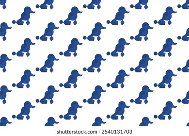 Poodle dog seamless pattern background template. Dog pet background design