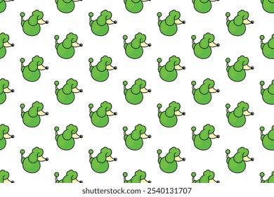 Poodle dog seamless pattern background template. Dog pet background design