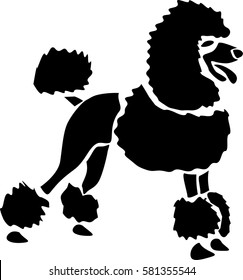 Poodle dog silhouette