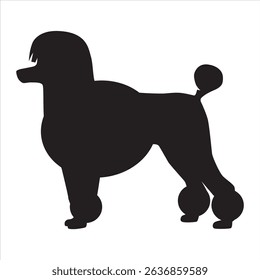Poodle Dog silhouette icon vector illustration design on white background