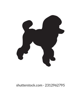 Poodle dog silhouette vector illustration