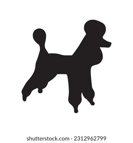 Poodle dog silhouette vector illustration