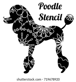 Poodle dog stencil