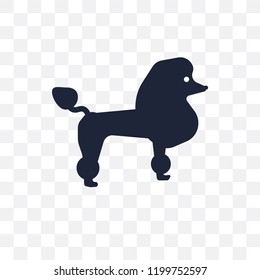 Poodle dog transparent icon. Poodle dog symbol design from Dogs collection. Simple element vector illustration on transparent background.