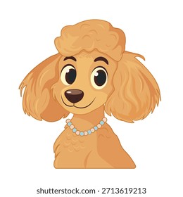 the poodle dog vector sticker
