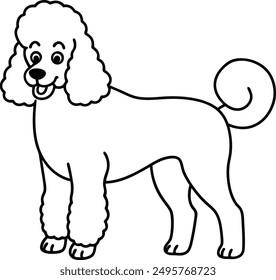 Pudel Hund, Vektorformat, Clipart , Illustration mit weißem Hintergrund