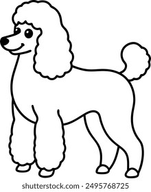 Pudel Hund, Vektorformat, Clipart , Illustration mit weißem Hintergrund