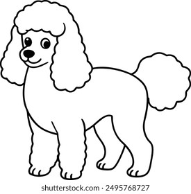 Pudel Hund, Vektorformat, Clipart , Illustration mit weißem Hintergrund