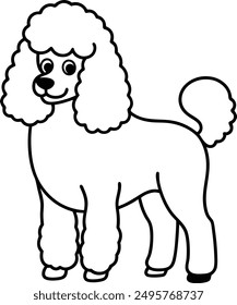 Pudel Hund, Vektorformat, Clipart , Illustration mit weißem Hintergrund