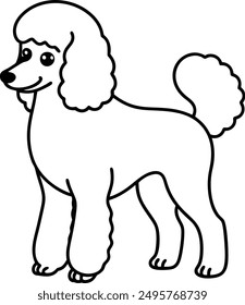 Pudel Hund, Vektorformat, Clipart , Illustration mit weißem Hintergrund