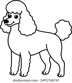 Pudel Hund, Vektorformat, Clipart , Illustration mit weißem Hintergrund