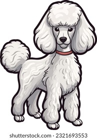 Poodle Elegance Sophisticated Dog Vector Illustration