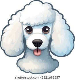 Poodle Elegance Sophisticated Dog Vector Illustration