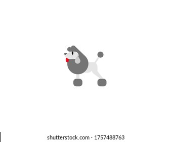 Poodle dog vector flat icon. Isolated Miniature Poodle emoji illustration 