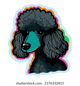 Poodle Flat Icon Isolated On White Background