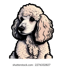 Poodle Flat Icon Isolated On White Background