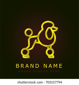 Poodle golden metallic logo