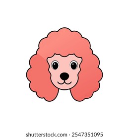 Poodle cabeza perro Ilustración vectorial Diseño  