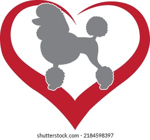 Poodle Heart Dog Vector File