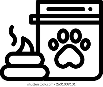 poodle icon. Thin Linear Style Design Isolated On White Background