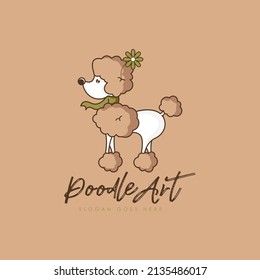 Poodle Logo Design Concept Template Vector. Dog Logo Design Concept Vector