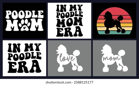 Poodle mom t shirt design