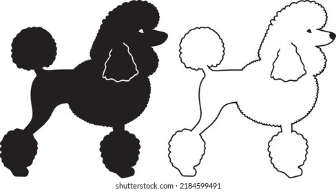 Poodle Outline Dog Vector File