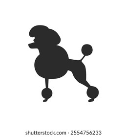 
Poodle silhouette icon vector illustration flat sign