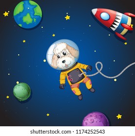 A poodle in space illustration