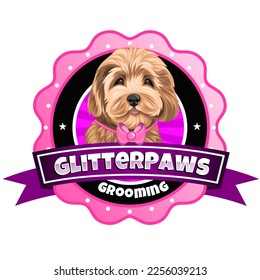 Poodle X Cocker Spaniel Vector Logo