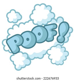 poof cartoon exclamation isolated on white EPS 10 vector