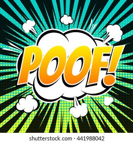 Poof Comic Book Bubble Text Retro Stock Vector (Royalty Free) 441988042 ...