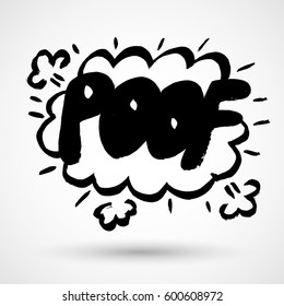 poof grunge cartoon exclamation