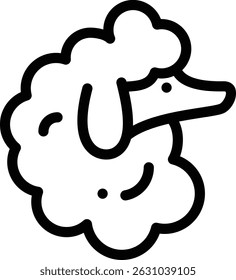 Icono de Pooja. Diseño De Estilo Lineal Delgado Aislado Sobre Fondo Blanco