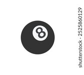 Pool 8 ball icon. Vector illustration design.