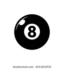 pool 8 ball icon vector design template