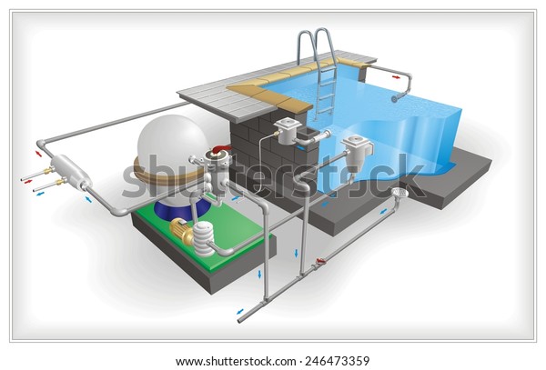 Pool Architecture Vector Stock Vector (Royalty Free) 246473359