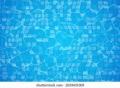 Pool background water party for swim. Pool design vector banner