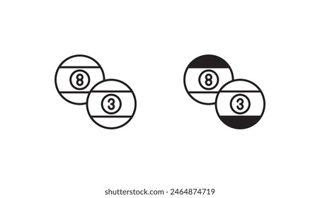 Icono de bola de piscina con fondo blanco ilustración de stock