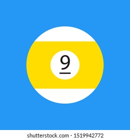 pool ball icon in flat style isolated. Vector Symbol illustration.