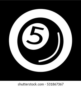 Pool Ball Icon illustration design
