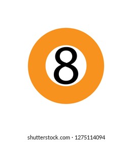 pool ball icon logo