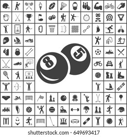 Pool ball Icon. Sport set of icons