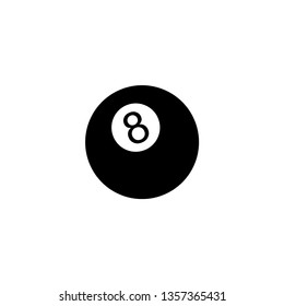 Pool ball Icon in trendy flat style isolated on grey background.