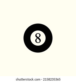 Pool ball Icon in trendy flat style. Billiard symbol for your web design, logo, UI. Vector illustration, EPS10.