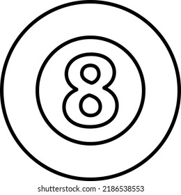 Baloncesto de billar Icono de diseño plano aislado en fondo blanco..eps
